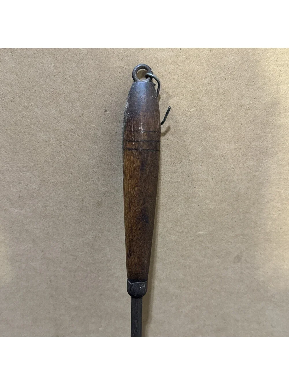 c.19th Century Metal Spatula Wood Handle Rustic Farmhouse Antique | Hanging Hook